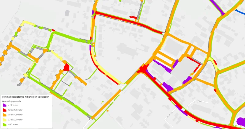 Kansenkaart verkleining verhardingsareaal, gemeente West Maas en Waal